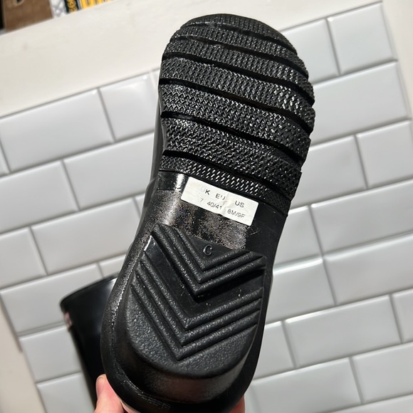 Hunter Original Back Adjustable Gloss Black Rain BOOTS Women's Size 9 - Picture 9 of 11